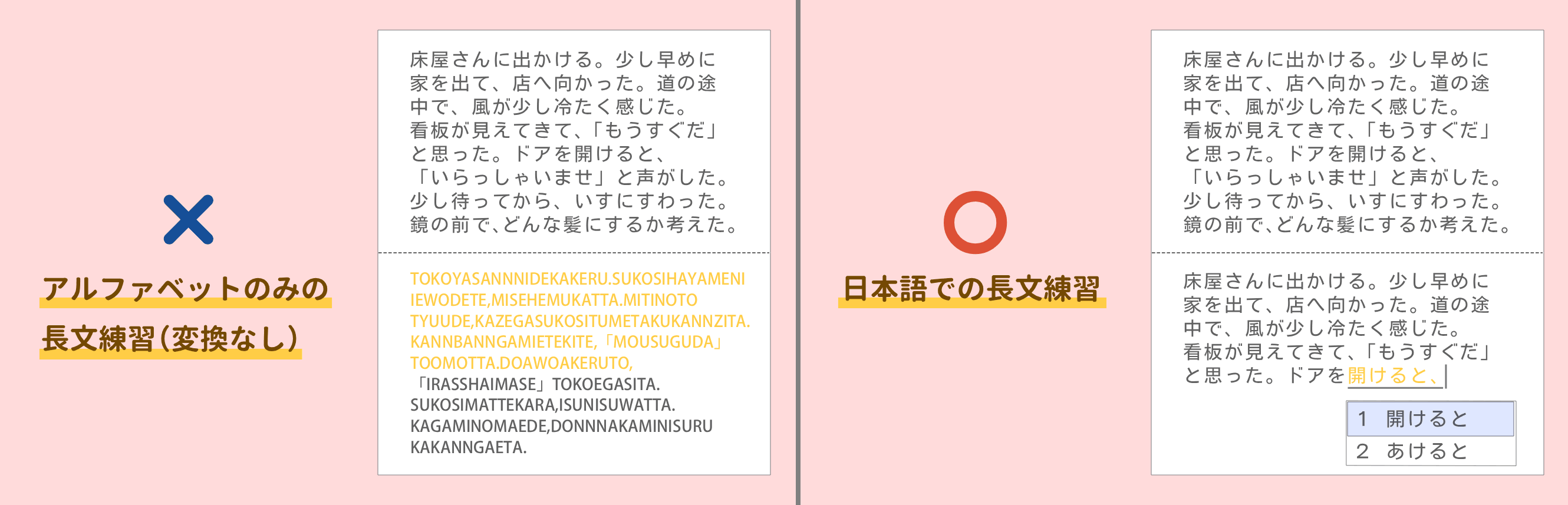 スムーズな長文入力の習得